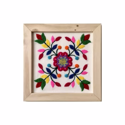 تابلوی گلدوزی طرح گل ساده 31 در 31